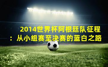 2014世界杯阿根廷队征程:从小组赛至决赛的蓝白之路