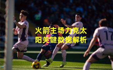 火箭主场力克太阳关键数据解析